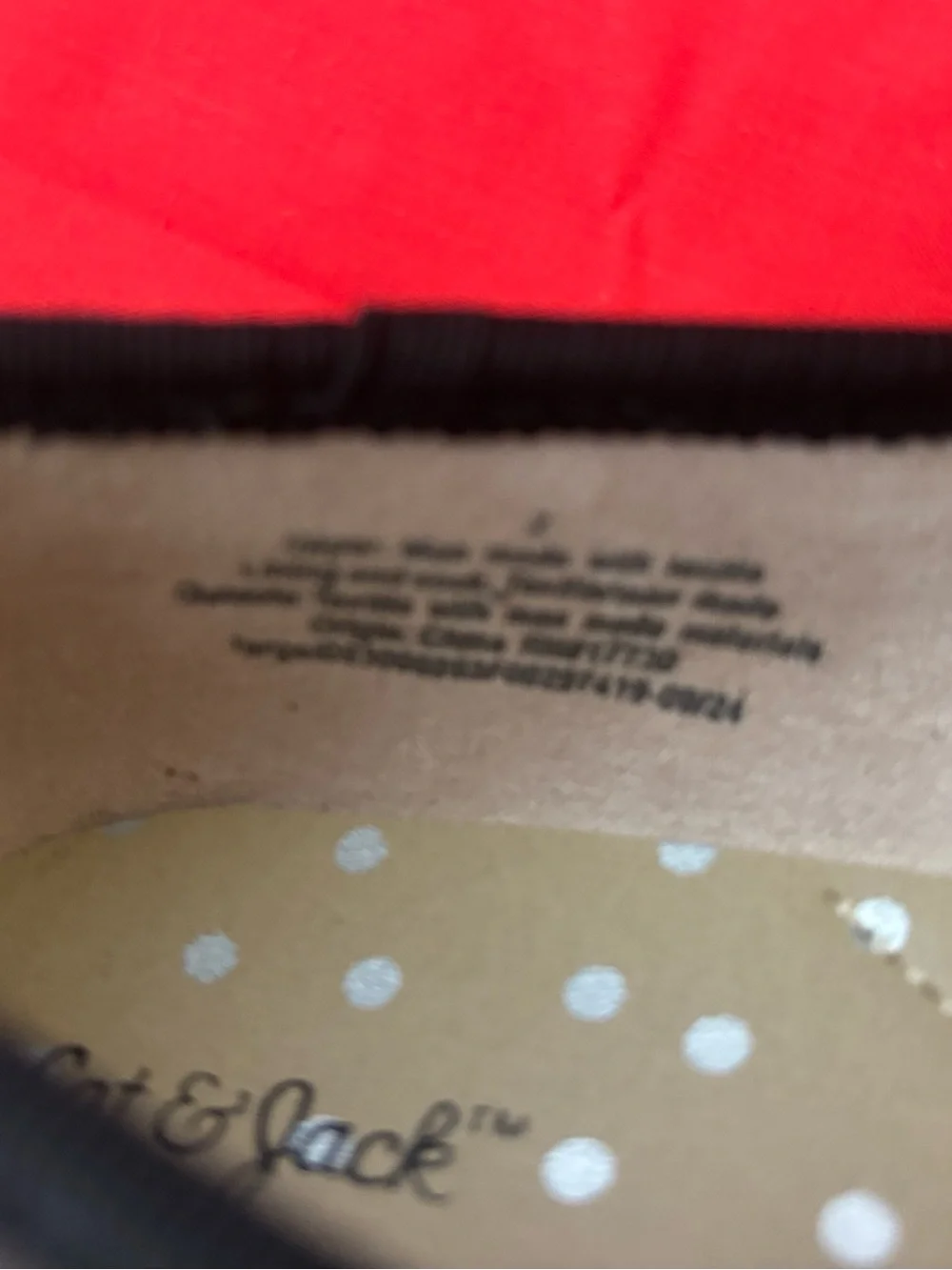 Cat & Jack Black Ballet Flats with Knot Accent